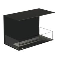 Foco Three 800, dreiseitiger Bioethanol-Kamin zur Wandmontage, manueller oder automatischer Brenner, 3,2 kW