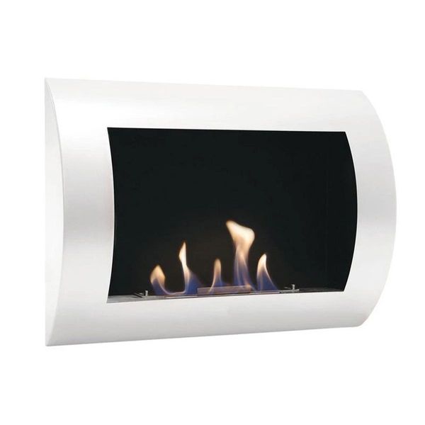 Ocean Bio-Wandkamin, Weiß, 60 cm, 1,75 kW, stilvoll, für jeden Raum
