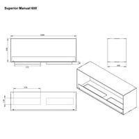 Foco Two 1400 Double, extra breiter Bioethanol-Kamin, 2-seitiges Design, 6,5 kW