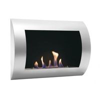 Ozean Bio-Wandkamin, Edelstahl, H: 45 cm x L: 60 cm x B: 13,4 cm, 0,7 l Bioethanol, Brenndauer ca. 1,5-2,5 Stunden, 1,75 kW.