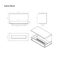 Foco Three 1000, Bioethanol-Einbaukamin, 4,4 kW, 3-seitig, automatische oder manuelle Brennkammer