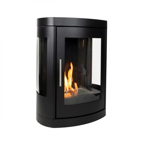 Oregon Bioethanolofen, Holzofen-Optik, wandmontiert, ohne Schornstein, 2 kW