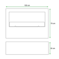 Lansing Standkamin, Weiß, zweiseitig, 3,3 kW, 3,5L Brenner, 7,5h Brenndauer
