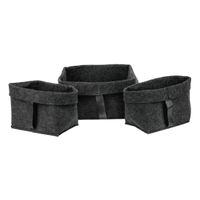 Filzkorb-Set, 3-teilig, anthrazit