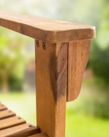 2-Sitzer Adirondack-Gartenbank aus Akazienholz, ca. 125 x 80 x 94 cm - Dunkelbraun
