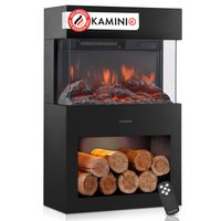 KAMINIO Elektrokamin HENRI - Elektrischer Kaminofen - Schwarz