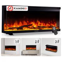 KAMINIO Elektrokamin LEA - Elektrischer 3-in-1 Kamin mit Panoramaview - 36 Zoll