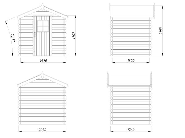 Gartenhaus Svea 2,9 m²