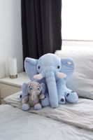 Plüschtier Elefant XL - 65 cm - blau
