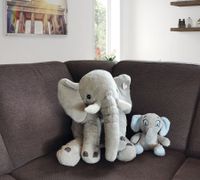 Plüschtier Elefant XL - 65 cm - grau