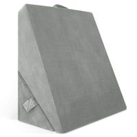 Multifunktions-Keilkissen Rückenkissen Kniestütze Beinablage Venenkissen für Couch und Sofa, Lesekissen, Größe B55 x H56 x L30,5 cm, grau, (ohne Nackenrolle)
