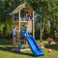 FUNGOO Spielturm Klettergerüst  CAROL1 mit Rutsche und Kletterwand