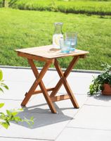 Akazienholz Gartenklapptisch Beistelltisch 38 cm FSC