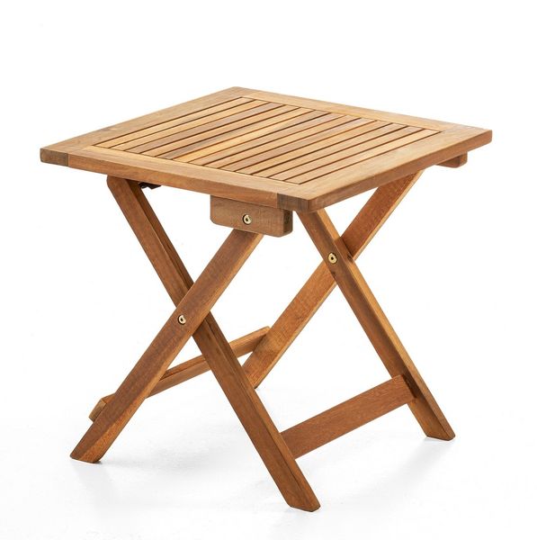 Akazienholz Gartenklapptisch Beistelltisch 45 cm FSC