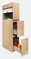 Nischenschrank Raumteiler Tasalo Badmöbel, ca. 130 x 25 x 48 cm - Honig-Eiche