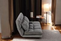  2 in 1 faltbares Bodensofa Bett mit Rückenlehne - Dunkelgrau