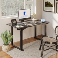 FlexiSpot höhenverstellbarer Schreibtisch 2 Motor mit 4 Beinen in Schwarz, mit 140x70cm Tischplatte