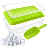 BPA-freie Eiswürfelform mit Deckel und Behälter für Gefrierschrank
