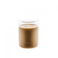 Gläser-Set Latte Macchiato Gläser Riffle Design Teeglas Borosilikatglas 300 ml