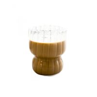 Trinkgläser Set 300 ml aus Borosilikatglas Espressogläser Hitzebeständig Riffle Design