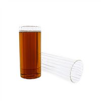 Glas Stripe Riffel Glas, Glas, Hitzebeständig 400ml