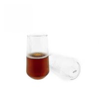 Glas Set Stripe Riffel Longdrink-Glas, Glas, Hitzebeständig 500ml
