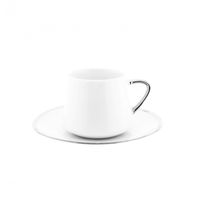 12 Tlg. Set Mokkatassen mit Untertassen aus Porzellan Mokkaservice 100 ml