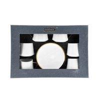 12 Tlg. Set Mokkatassen mit Untertassen aus Porzellan Mokkaservice 100 ml