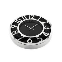 elegante Wanduhr für Ihr Zuhause ?60 cm mit Ziffern Schwarz/Silber