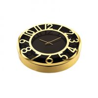 Wanduhr in Schwarz/Gold mit Ziffern ?60 cm moderne Uhr für Ihr Zuhause