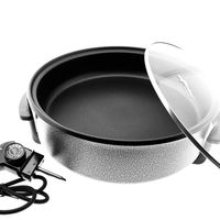Elektrische Multifunktionspfanne Bratpfanne Pizzapfanne Antihaftbeschichtet 42x13 cm
