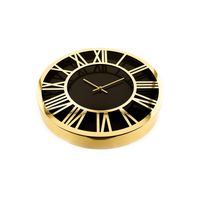 Wanduhr mit Römischen Ziffern ?40 cm Schwarz/Gold elegenate Uhr für Ihr Zuhause