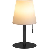 Tischlampe, Tischleuchte, aufladbar, dimmbar, wetterfest, Schwarz/Weiß