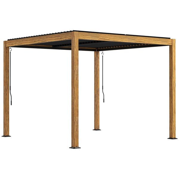 Pergola ca.3 x 3 m Pavillon Gartenpavillon für Balkon Alu