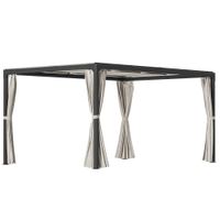 Pergola  4,2 x 2,95 m Gartenpavillon mit Ausziehbarem Dach Stahl+Alu