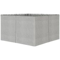 4 Seitenteile für 3x4 m Pavillon mit Haken Seitenwände Polyester Grau