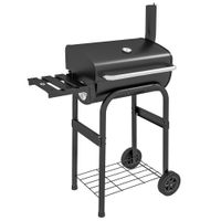 Holzkohlegrill Grillwagen mit Deckel Ablage Campinggrill mit Rädern