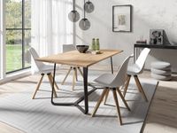 TALEA Tisch, Breite 140 cm, Gestell schwarz, Tischplatte