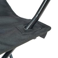 Campingstuhl Faltstuhl, schwarz, Getränkehalter Tragetasche Outdoor, faltbar max. 100kg