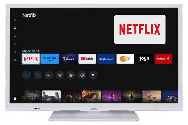 Fernseher 24 Zoll Smart TV (HD-Ready, HDR, Triple-Tuner)