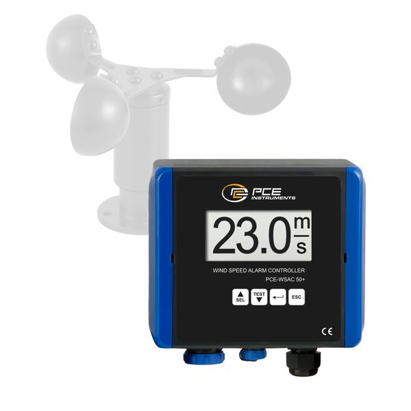 Windgeschwindigkeitsmesser kabelgebunden mit Datenlogger 230V PCE-WSAC 50+ 230