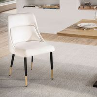 Esszimmerstuhl Samt Beige Küchenstuhl Schalenstuhl Modern Gepolstert