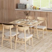 Esstisch klappbar, Küchentisch für 2-4 Personen, Klapptisch Holz Natur