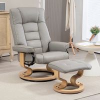 Relaxsessel mit Hocker Drehbar Fernsehsessel mit Liegefunktion Kunstleder