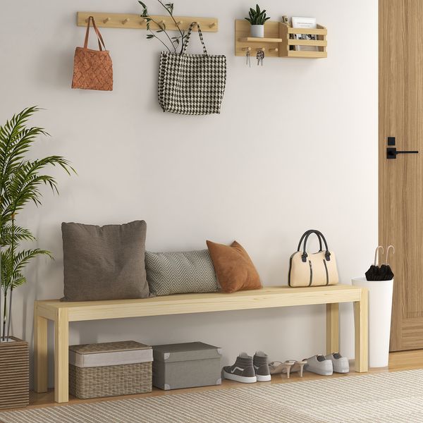 175cm Sitzbank 3-Sitzer Essbank im Landhaus-Stil, Küchenbank für Küche