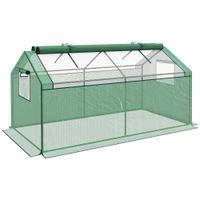 Gewächshaus Tomatenhaus mit UV-beständige Folie Grün 180x92x92cm