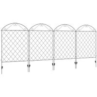 Gartenzaun Dekorative 3,48 x 1,1 m Gitterzaun Maschendraht für Garten