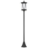 Solar Gartenlaterne 127 cm Gartenlampe mit Kaltweiß LED Licht Schwarz