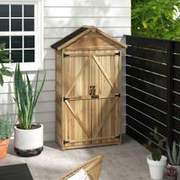 Gartenschrank Holz-Geräteschuppen Gartenhaus mit Asphaltdach, Doppeltür