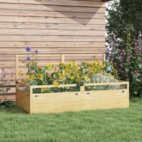 Hochbeet mit Rankhilfe, Kräuterbeet, Pflanzkasten aus Holz für Garten